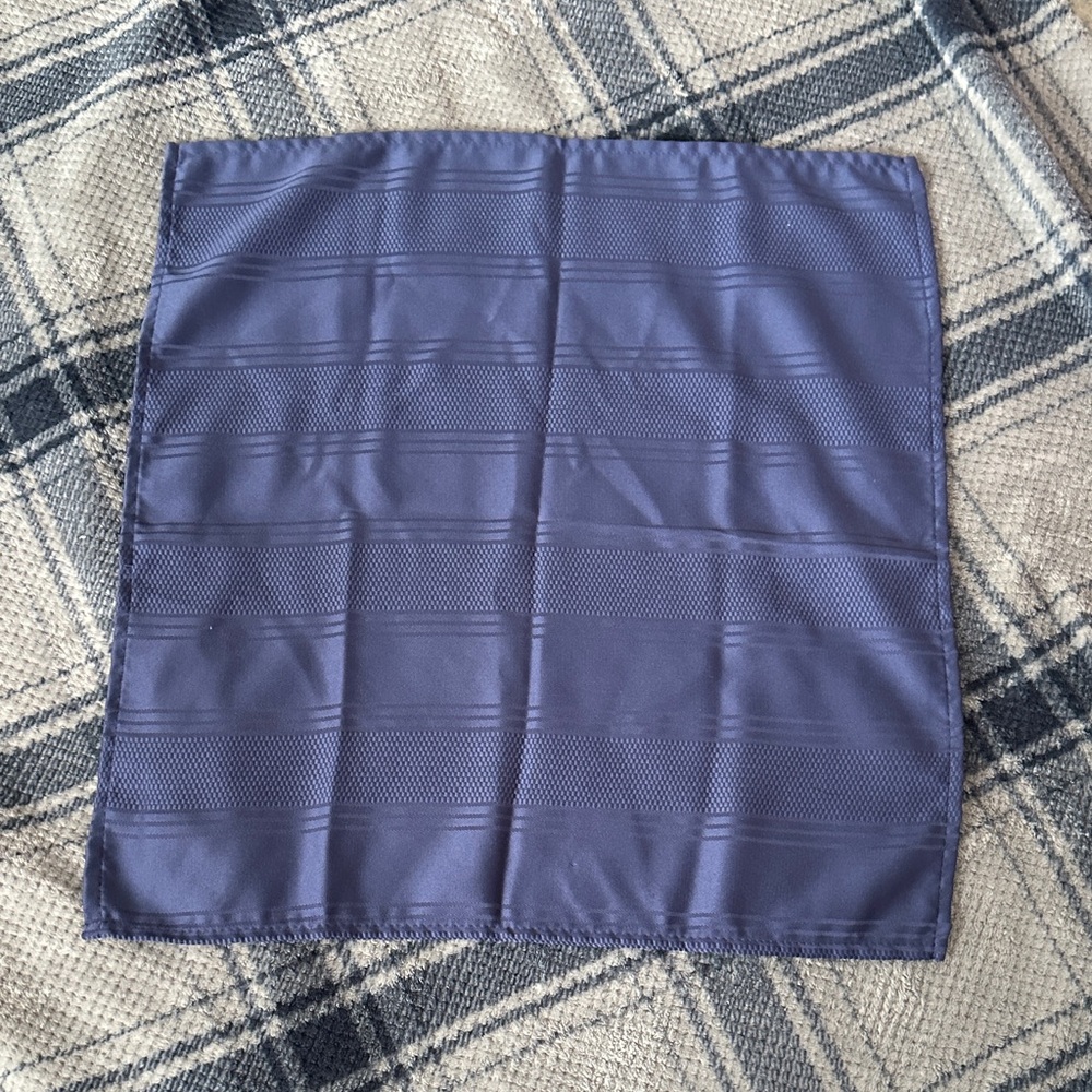 Set of 6 Elegant Blue Fabric Napkins